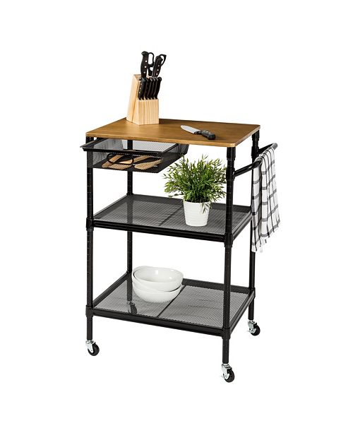 Honey Can Do 36 Kitchen Cart With Wheels Storage Drawer And