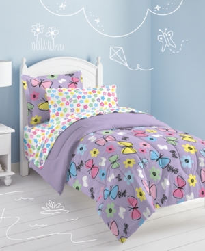 Dream Factory Sweet Butterfly Twin Comforter Set Bedding