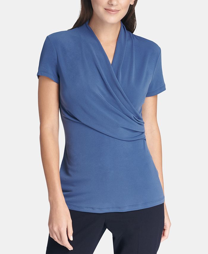 DKNY SurpliceNeck Top Macy's