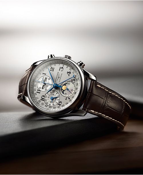 Longines Men's The Master Collection Brown Leather Strap Watch