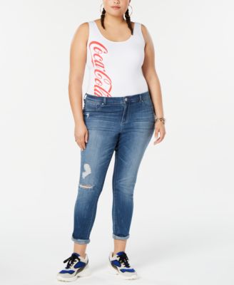 Love Tribe - Trendy Plus Size Coca-Cola Graphic-Print Bodysuit