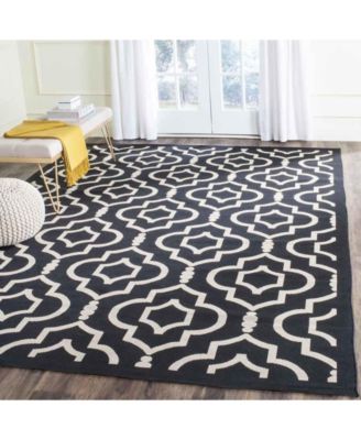 Courtyard CY6926 Black and Beige 8' x 11' Sisal Weave Outdoor Area Rug