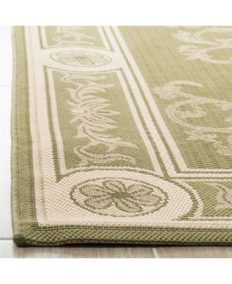 Courtyard CY2914 Olive and Natural 5'3" x 7'7" Outdoor Area Rug