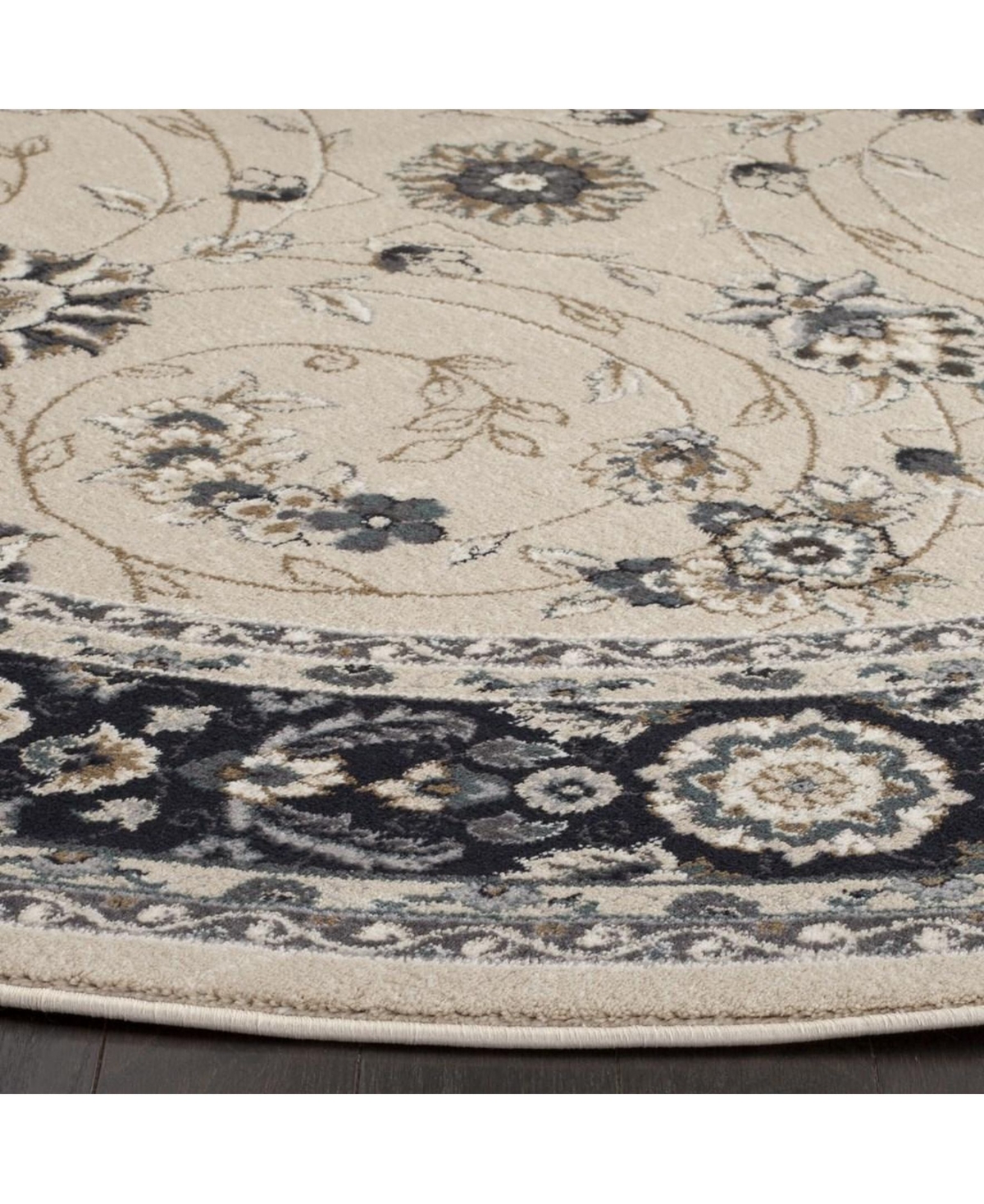 Safavieh Lyndhurst LNH340 Light Beige and Anthracite Round Area Rug