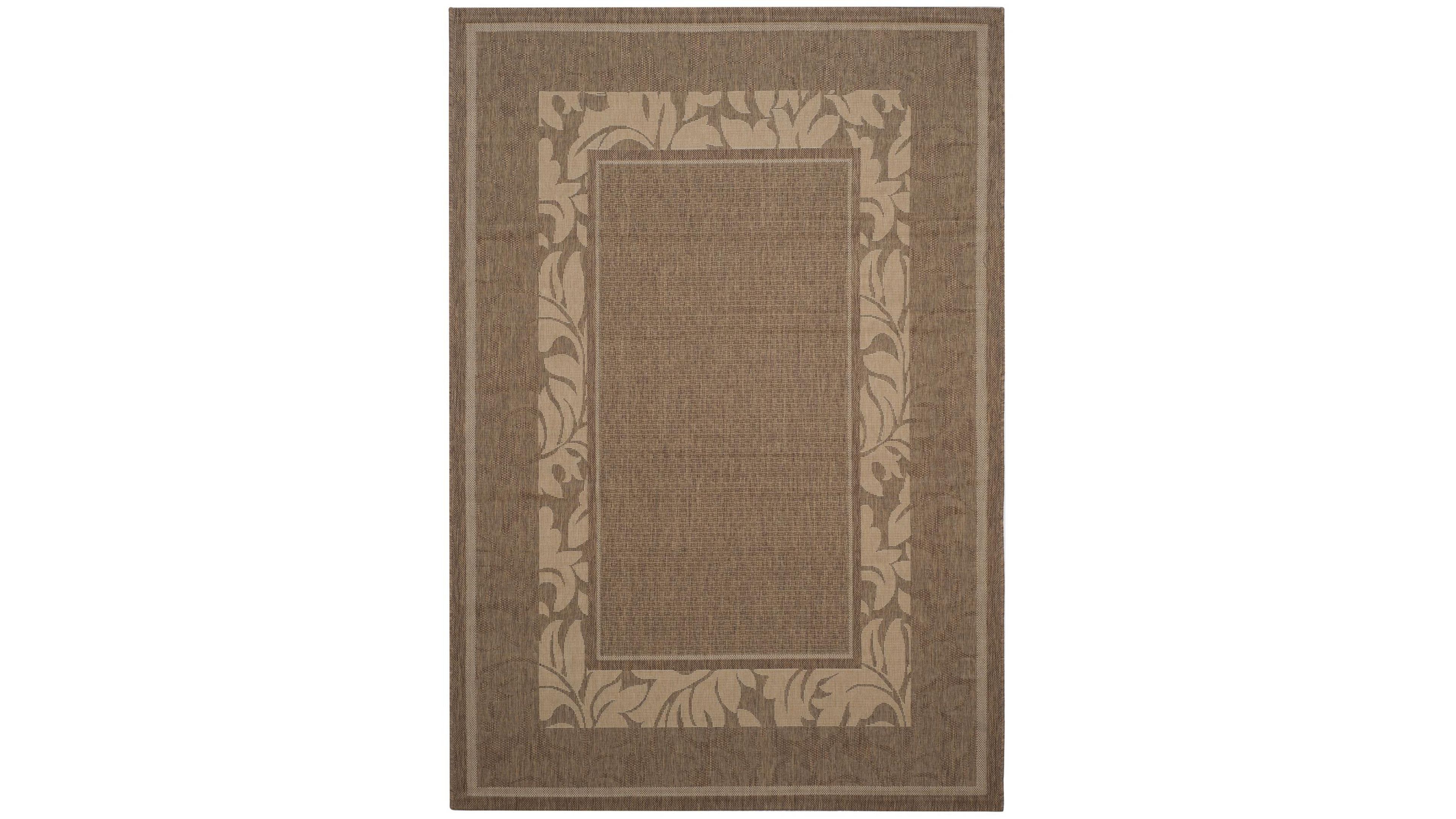 Safavieh Courtyard CY1704 Brown and Natural 5'3" x 7'7" Sisal Weave Outdoor Area Rug