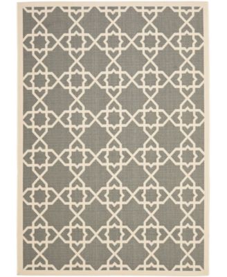 Courtyard CY6032 Gray and Beige 5'3" x 7'7" Outdoor Area Rug