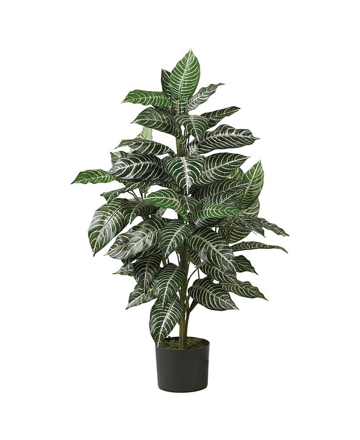 Nearly Natural 3' Zebra Silk Plant Macy's