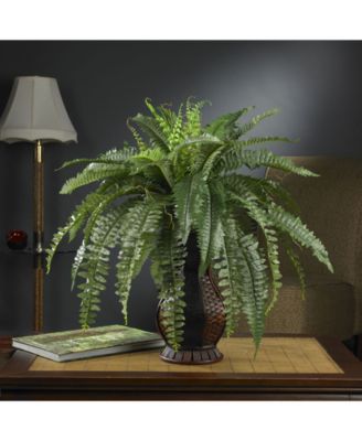 Boston Fern w/ Urn Silk Plant