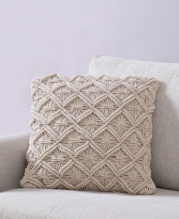 VCNY Home Dorothea Quilted 18x18 Pillow Macy's