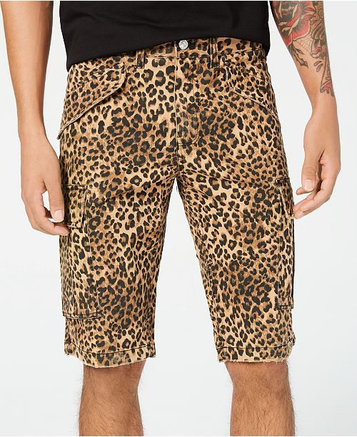 GUESS Men's LeopardPrint Cargo Shorts & Reviews Shorts Men Macy's
