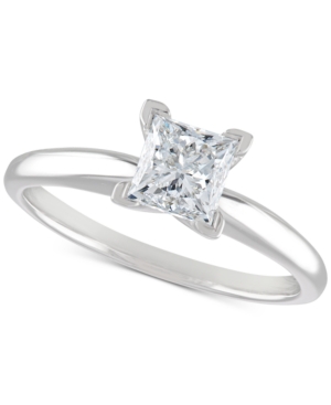 image of Certified Diamond Engagement Ring (1 ct. t.w.) in 14k White Gold