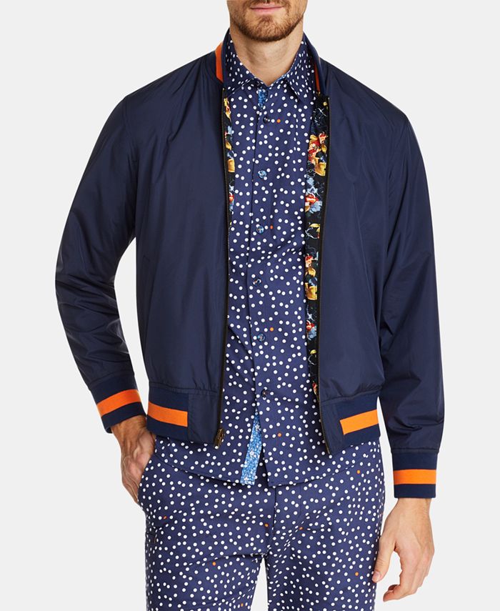 Tallia Men s Slim Fit Reversible Koi Bomber Jacket Macy s