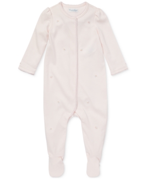 Ralph Lauren Baby Girls Embroidered Cotton Coverall