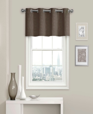 Eclipse Kingston Embossed Valance, 52" X 18" In Espresso
