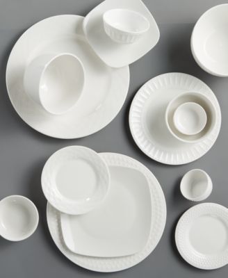 Gibson White Elements 42 pc Dinnerware Sets, Created for Macy's