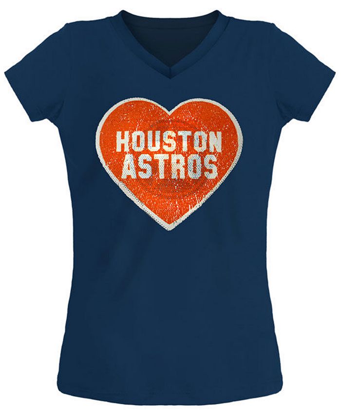 5th & Ocean Houston Astros Rhinestone T-Shirt, Girls (4-16) - Macy's