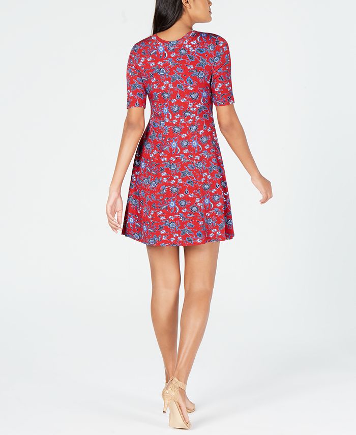 Karen Kane Printed A-Line Dress - Macy's
