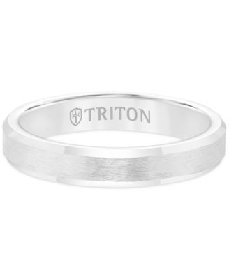 Men's White Tungsten Carbide Ring, Wedding Band (3mm)
