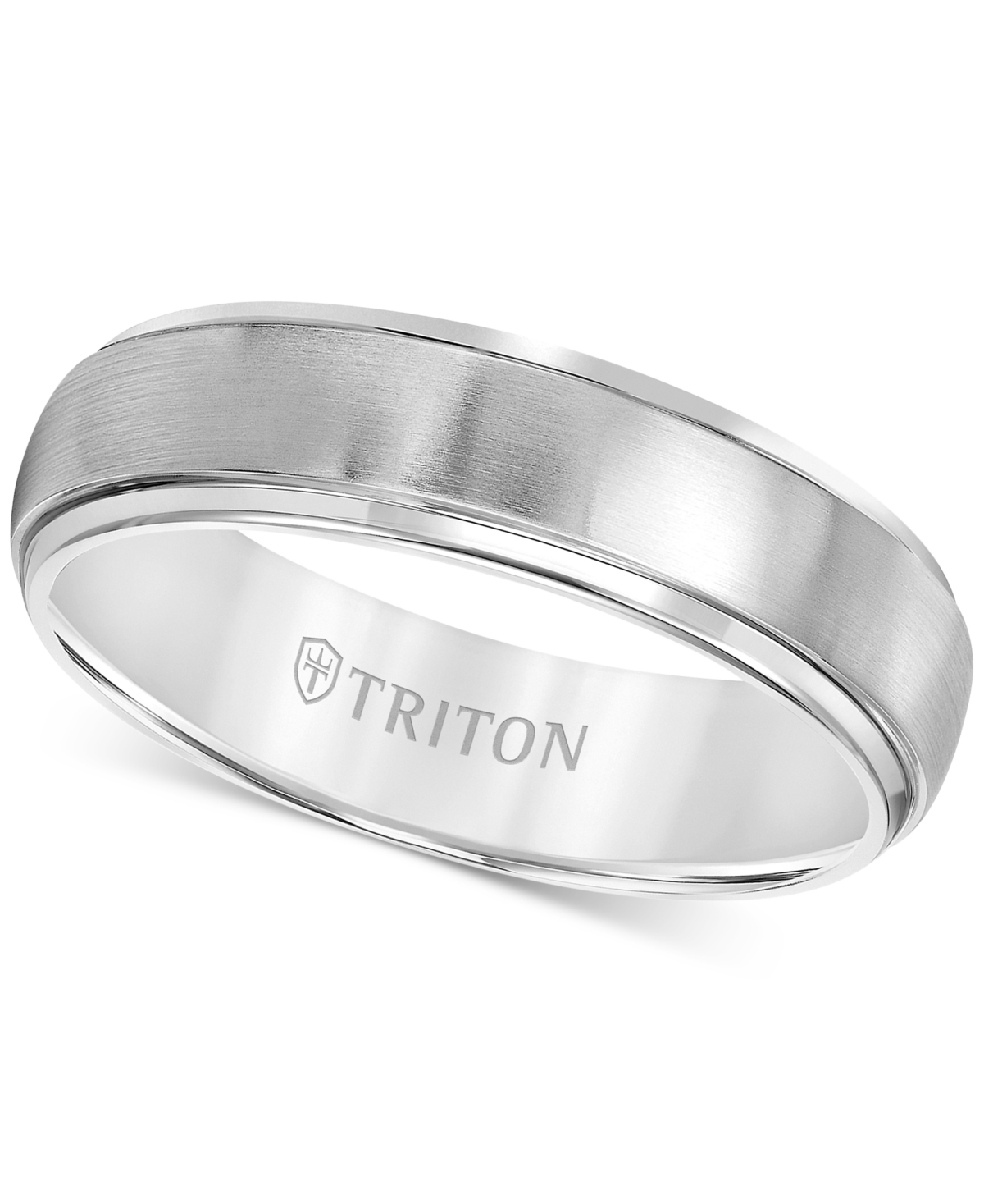 Men's Titanium Ring, Comfort Fit Wedding Band (6mm) - Titanium
