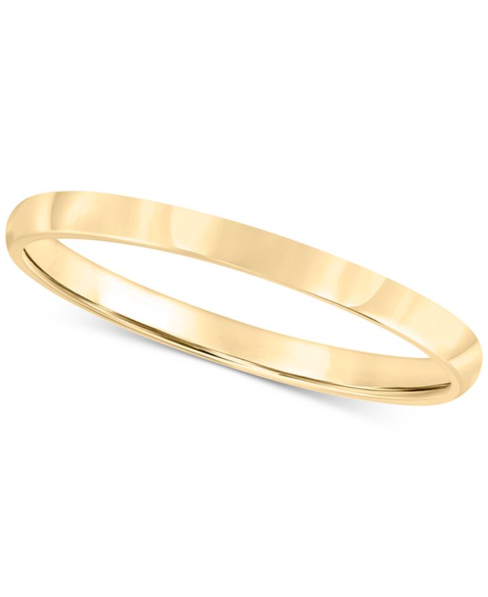 Macy's - Men's 14k Gold Ring, 2mm Wedding Band
