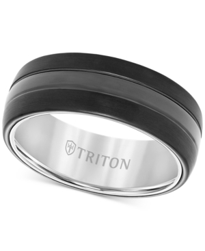image of Men-s Satin Finish Band in Black Tungsten Carbide