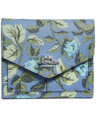 coach purse with blue flowers