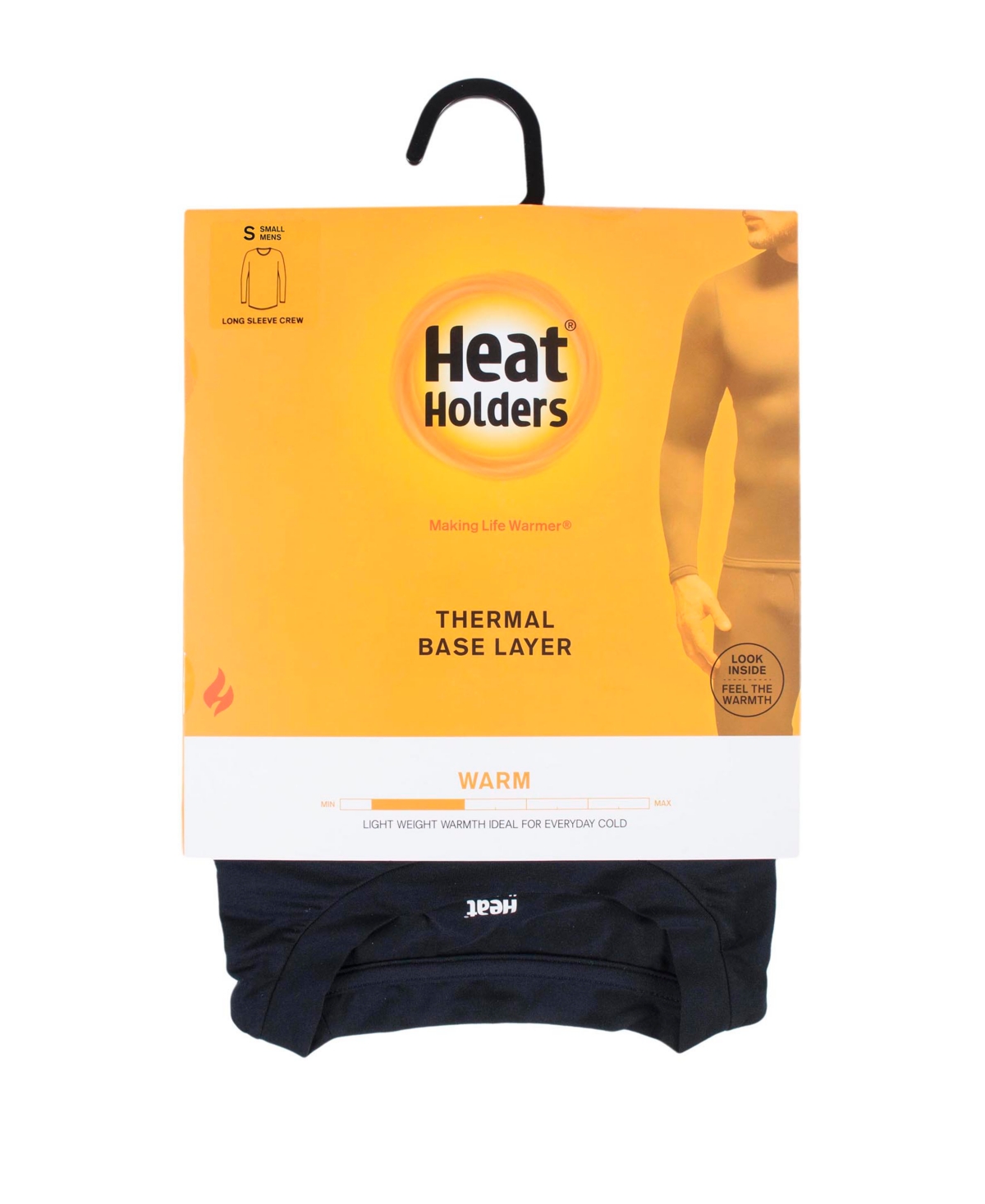 Men's Warm Base Layer Tops - Black