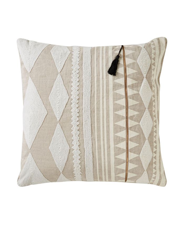 Jaipur Living Nikki Chu By Lonyn Beige/White Geometric Poly Throw