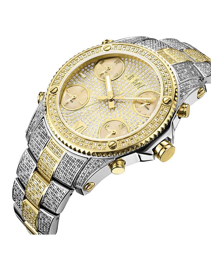 Jbw Men's Jet Setter Diamond (2 ct.t.w.) Stainless Steel Watch - Macy's