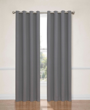 Eclipse Bobbie Thermaweave Blackout Panel, 52" X 63" In Pewter