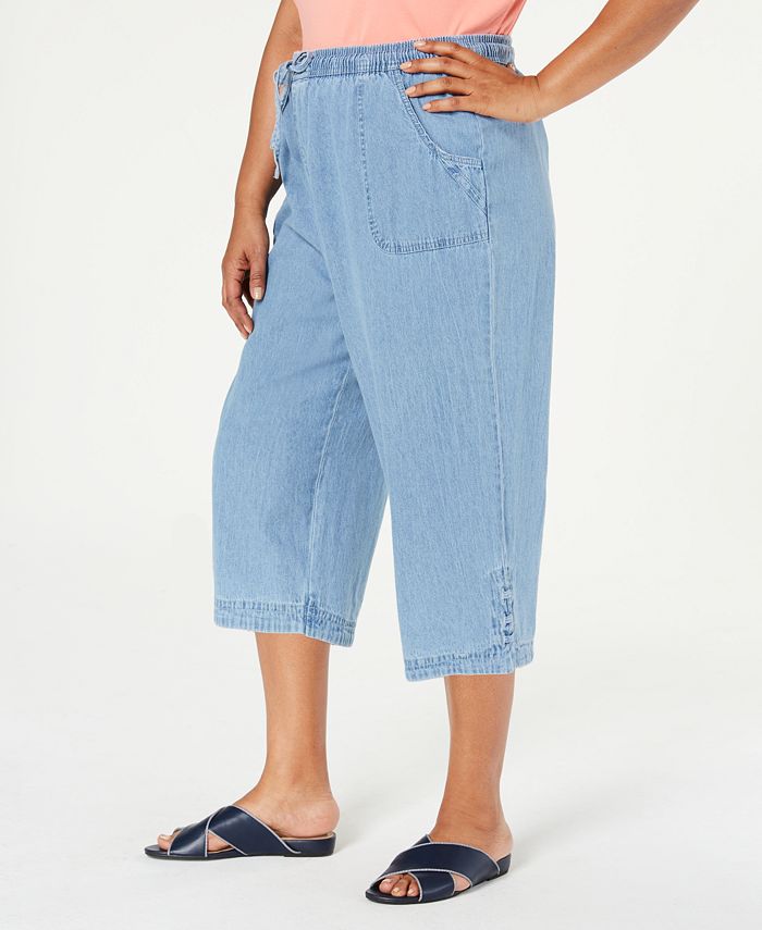 Karen Scott Plus Size Kiera Capri Jeans, Created for Macy's - Macy's