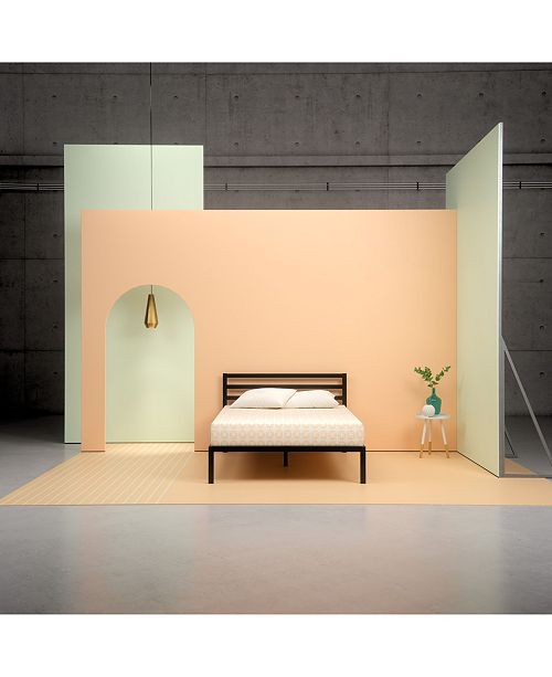 Zinus Mia 14 Inch Platform Metal Bed Frame with Headboard / Strong Wood