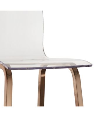 iNSPIRE Q Moore Clear Acrylic Swivel High Back Bar Stools Set Of 2