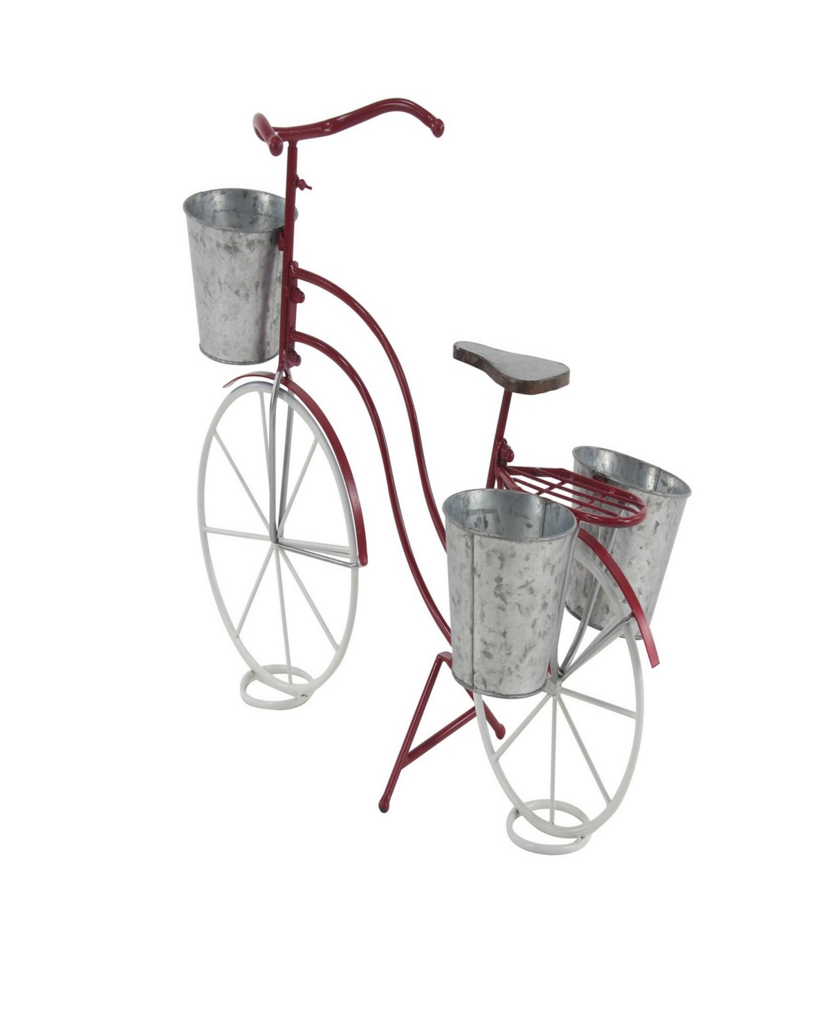 Red Tin Vintage Planter, 23 x 31 x 15