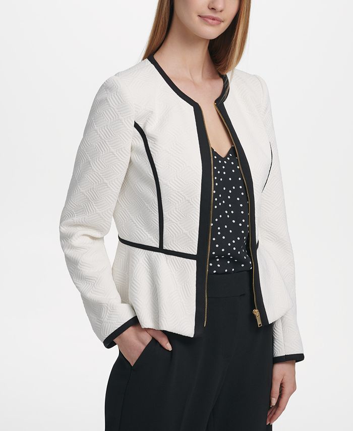 DKNY Quilted Peplum Jacket - Macy's