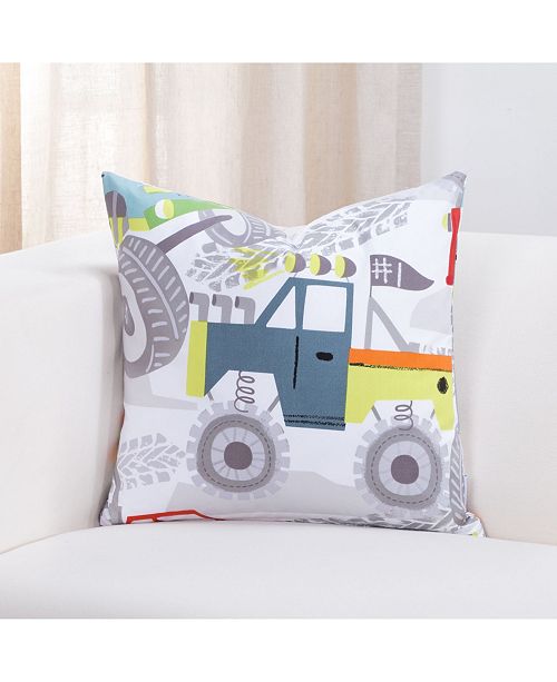 Crayola Four Wheelin Monster Truck 16 Designer Throw Pillow