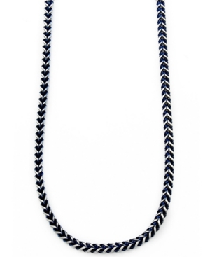image of Sutton Stainless Steel Blue-Tone Chain Necklace