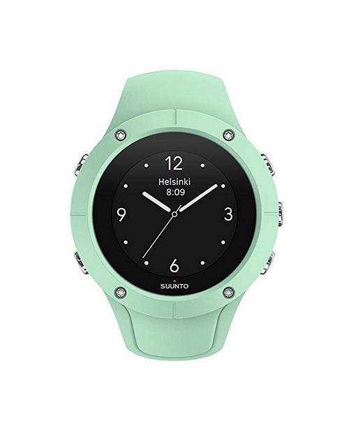 Suunto Spartan Trainer Wrist Hr Ocean Teal Silicone Band With A Digital Dial Reviews Watches Jewelry Watches Macy S