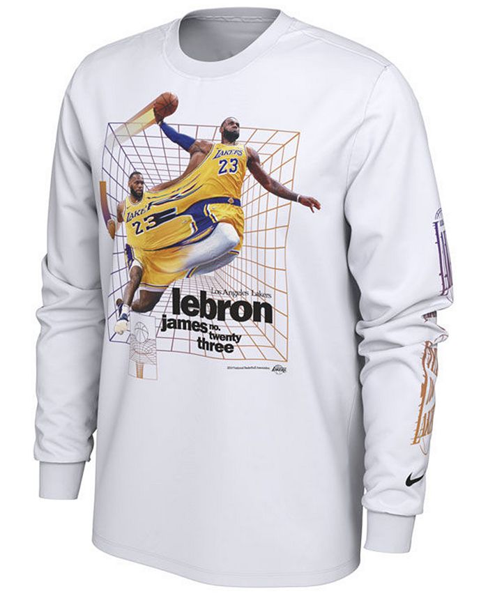 Nike Men's LeBron James Los Angeles Lakers Time Warp Player Photo Long ...