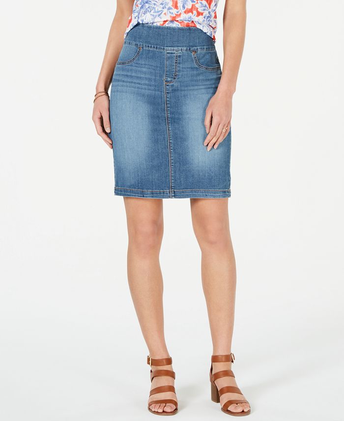 Style & Co Ella Pull-On Denim Skirt, Created for Macy's - Macy's