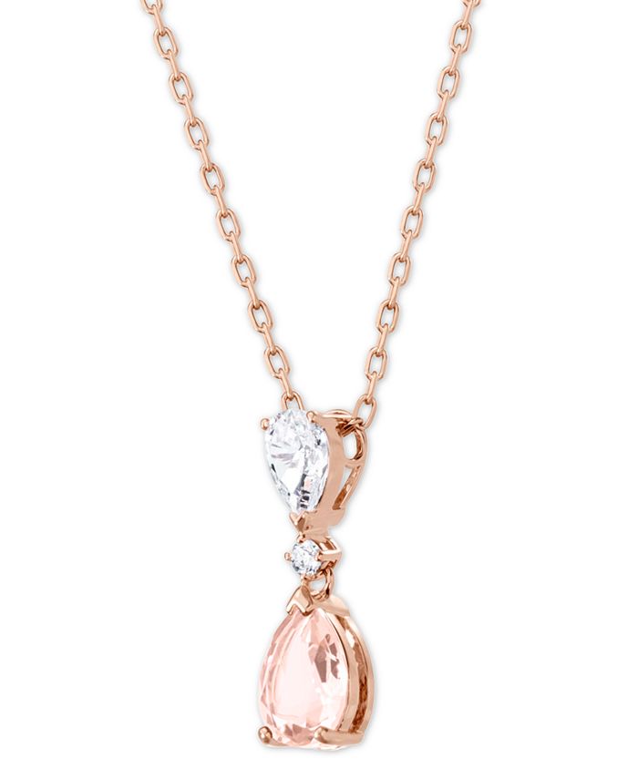 Swarovski Rose GoldTone Crystal Pendant Necklace, 147/8" + 2