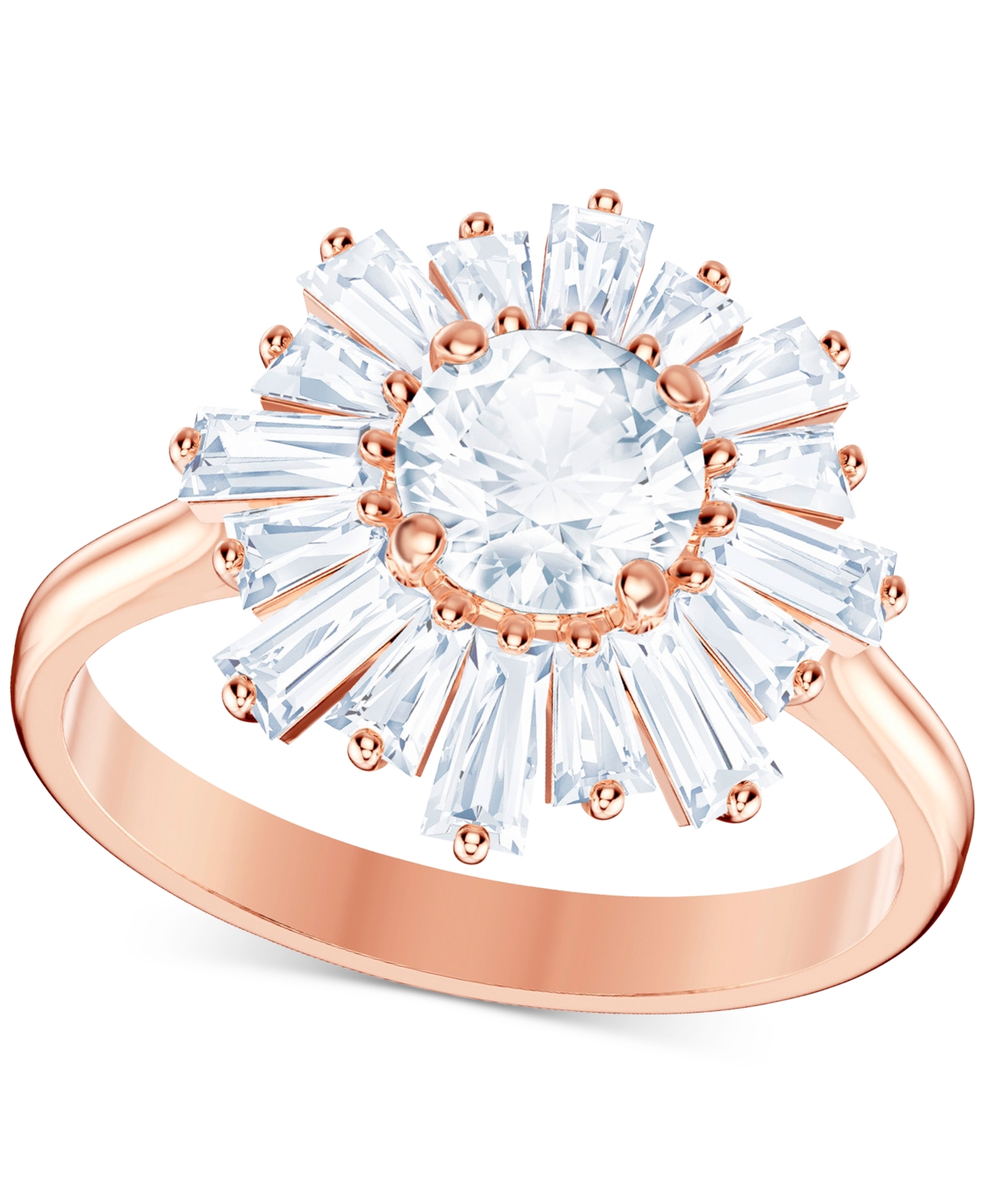 Shop Swarovski Crystal Sunshine Ring In Rose Gold