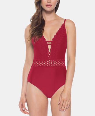 Becca - Siren One-Piece Plunging Swimsuit
