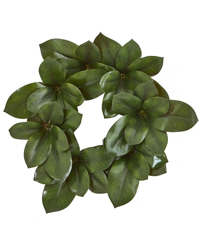 Nearly Natural - 22” Magnolia Leaf Artificial Wreath
