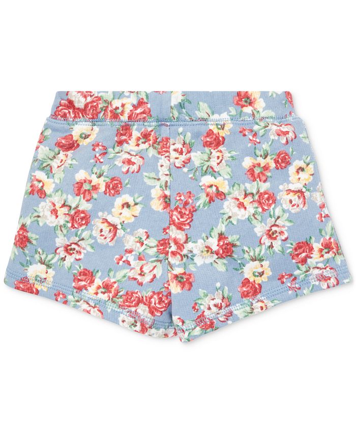 Polo Ralph Lauren Baby Girls Floral Cotton French Terry Shorts - Macy's