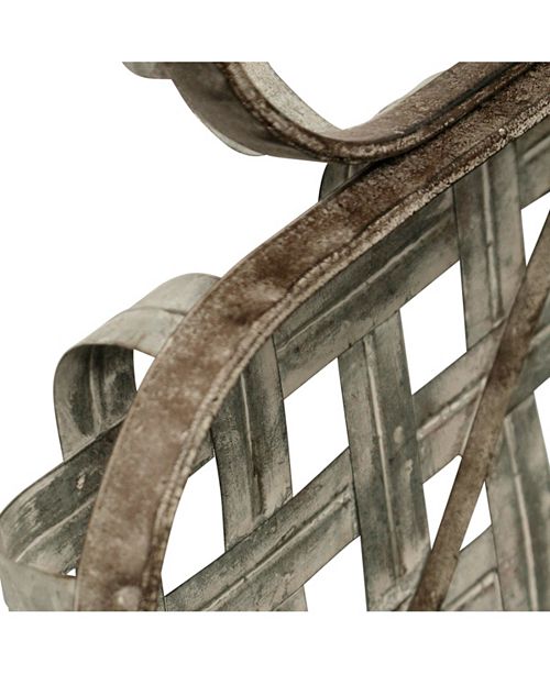 Stylecraft Cross Hatch Trays Metal Wall Plaques Set Of Two Reviews All Wall Decor Home Decor Macy S