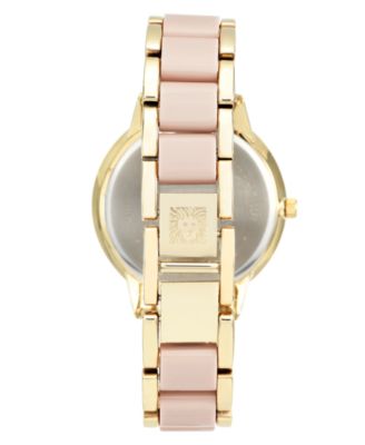 Women's Gold-Tone Blush Link Bracelet Watch 37mm