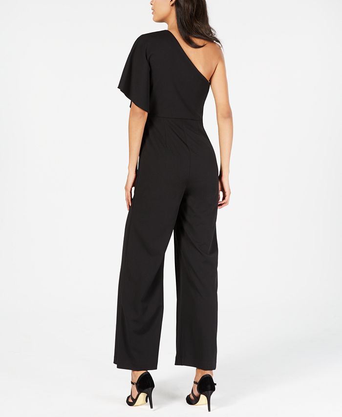 Adrianna Papell One-Shoulder Jumpsuit - Macy's