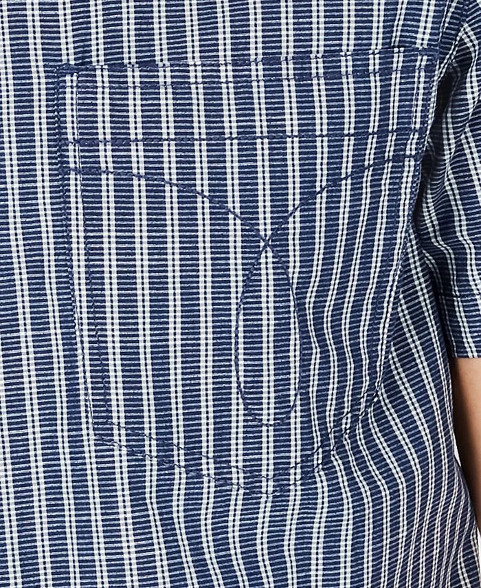 Calvin Klein Jeans Men's Double Stripe Grid Shirt - Macy's