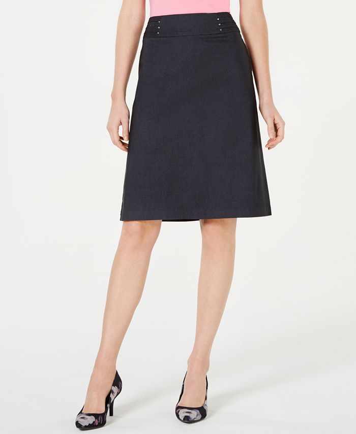 JM Collection Rivet-Waist A-Line Skirt, Created for Macy's & Reviews ...